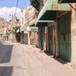 Shuttered Palestinian shops in Hebron